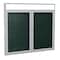 Ghent Enclosed Bulletin Board, 2 Door, Vnyl, Ill Hdlnr Frm, 3 ft H x 4 ft W, Ebony PAVLX5-183 - alternate 1